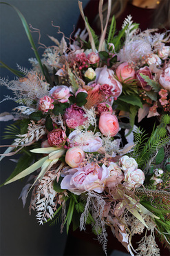 San Remo, komplet dekoracji nagrobnych, bukiet + wieniec