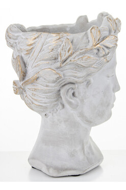 cementowa osłonka / donica, Kobieta E, wym.21.5x16x15cm