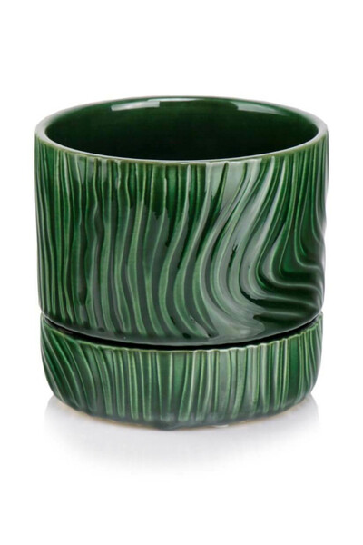 Vintage Rumina ceramiczna doniczka z podstawką