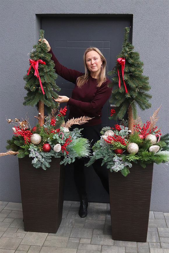 Christmas Fantasy, choinka w donicy podłogowej LED