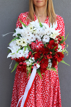 Polska Górą, wianek patriotyczny na drzwi, śr.40cm