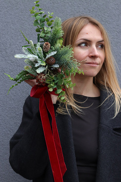 OD RĘKI Podłaźniczka, dekoracja na czubek na choinkę, dł.32cm