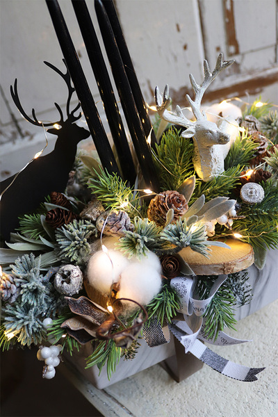 Marmurowe Święta, stroik adwentowy