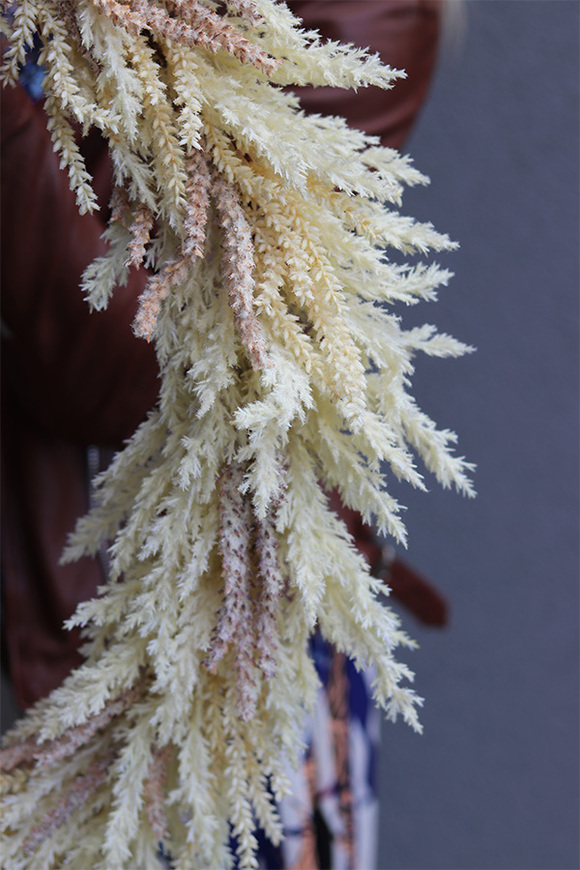 Boho Kłosy, duży wianek ze sztucznego suszu