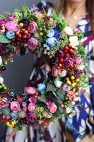 Jesienna Nestra, jesienny wianek z owocami