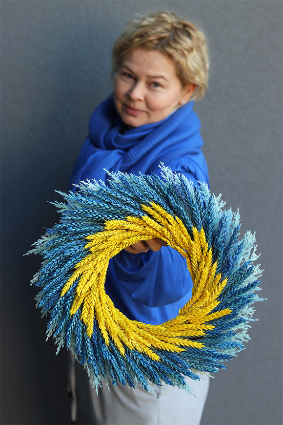 Ukraińskie Pola, wianek dekoracyjny z suszu