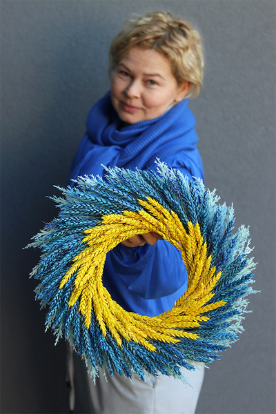 Ukraińskie Pola, wianek dekoracyjny z suszu