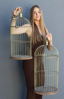 Indie, złota klatka dekoracyjna