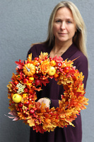 Jesienny Park 2, barwny wianek na drzwi