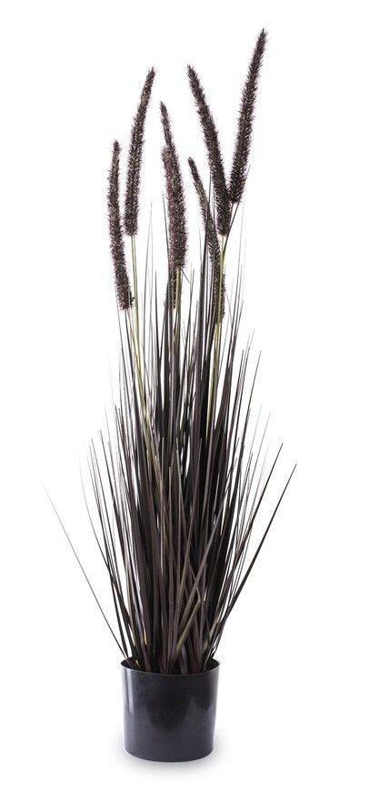 Negra, czarna sztuczna trawa z kłosami, wys.90cm