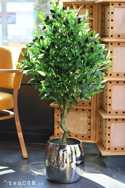 Drzewko Oliwne Deluxe, sztuczna roślina w donicy, wys.120cm