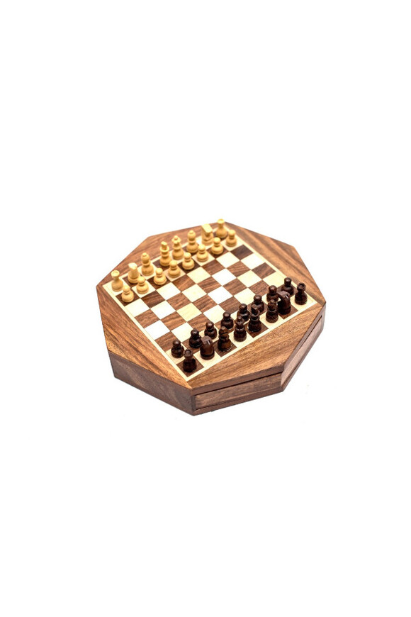 Octagon, magnetyczne szachy z szufladą