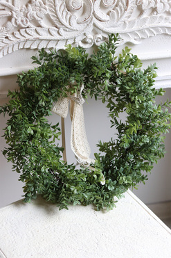 zielony wianek bukszpanowy Herda, śr.40cm