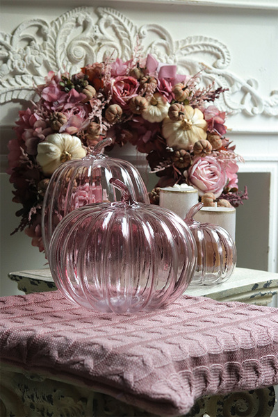 Glass Pumpkin, dekoracyjna dynia szklana	