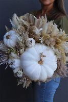 Velurowa Dynia, jesienny flowerbox z suszem, XL