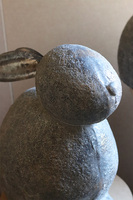 Modern B, duży zajączek wielkanocny figurka metalowa, wys.40cm