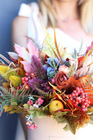 Beria, welurowy flowerbox jesienny, wym.34x34cm