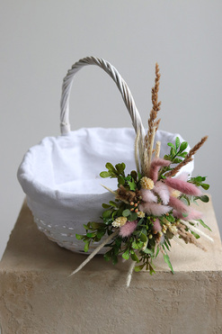 Wielkanoc we Dwoje, dekorowany koszyczek wielkanocny, wys.26cm 