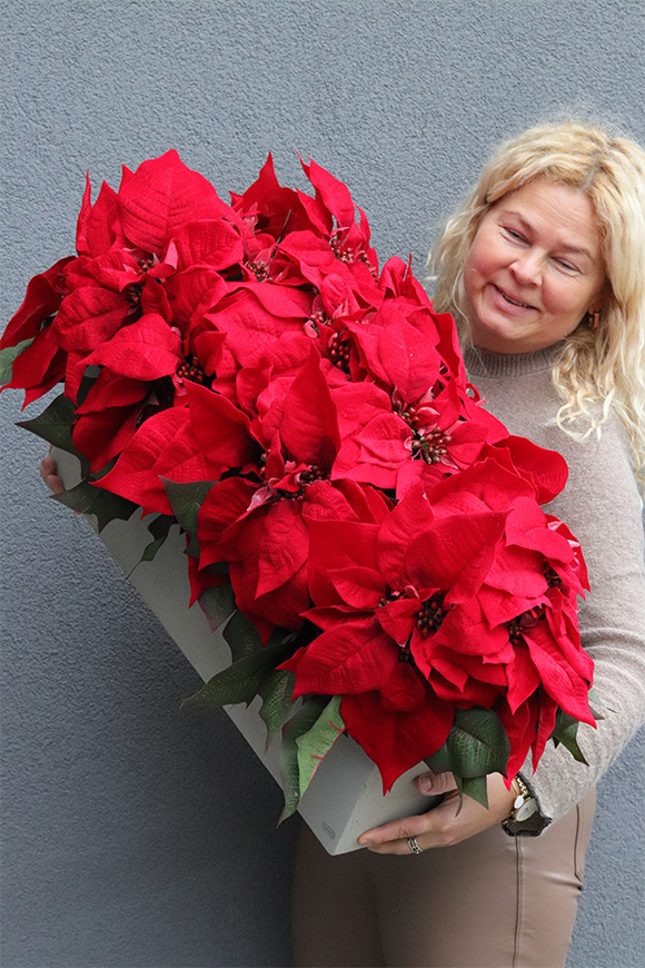 Gwiazda Betlejemska Modern Concrete, wysokiej jakości sztuczna roślina