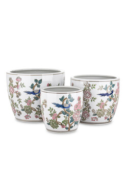 Kyoto, ceramiczna osłonka ze wzorem, kpl.3szt, śr.25/20/16cm