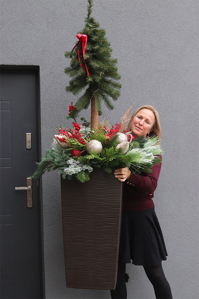 Christmas Fantasy, choinka w donicy podłogowej LED
