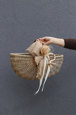 OD RĘKI Marina, dekorowany koszyczek wielkanocny XXL, wys.25cm 