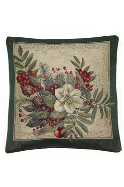 Święta jak Dawniej, świąteczna poszewka gobelinowa dwustronna, 45x45cm 