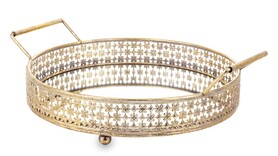 Indie Gold D, taca lustrzana w stylu retro, wym.10x35x30cm