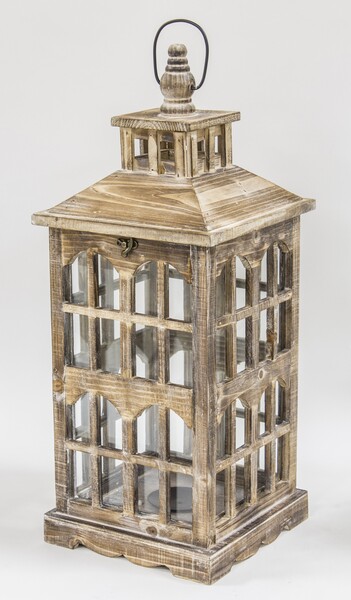 Andalouse Natural, drewniany lampion / latarenka, kpl.3szt 