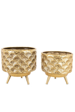 Syrena Goldima, metalowa osłonka kwietnik, kpl.2szt