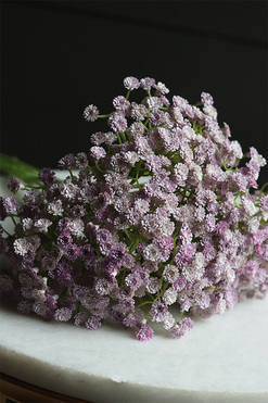 Gipsówka Fioletowa, gałązka sztucznych kwiatów, 6szt, dł.48cm