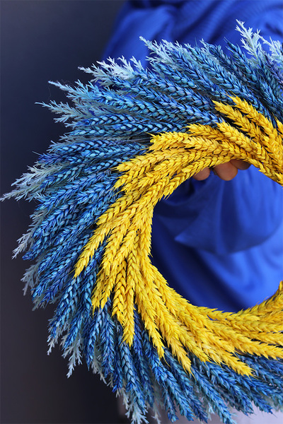 Ukraińskie Pola, wianek dekoracyjny z suszu