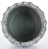 ceramiczna osłonka / donica, Piórka, wym.19x21.5x21.5cm 