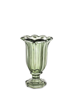 Ambra Green C, szklany wazon puchar, wym.23x14cm