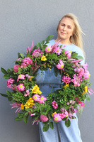 Kolory Wiosny, wiosenny wianek na drzwi