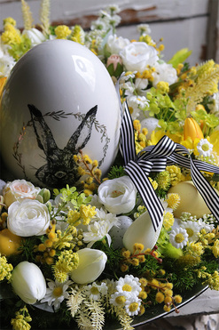 Easter Sun, wielkanocny stroik na talerzu, wym.20x44cm