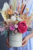 Pinkobella Orfitta 2, welurowy flowerbox z suszem