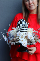 Wielkanocna Szachownica, stroik wielkanocny na paterze