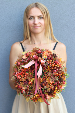 Marie, jesienny wianek, śr.33cm