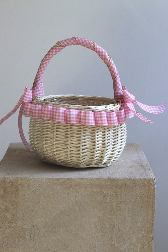 Cottage Pink, dekorowany koszyczek wielkanocny