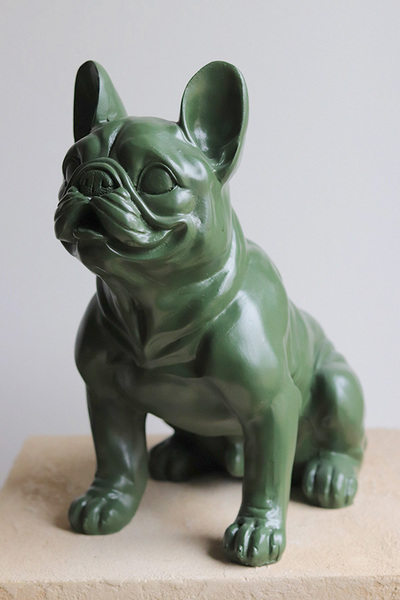 Dog in the Fog, figurka pies bulldog B, czarny, wys.27cm 