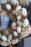 Jaja w Kurniku, wianek wielkanocny z jajkami