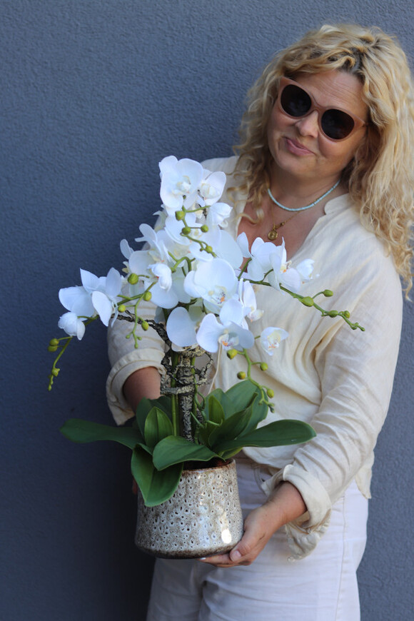 Geolia Letera, sztuczny storczyk w doniczce