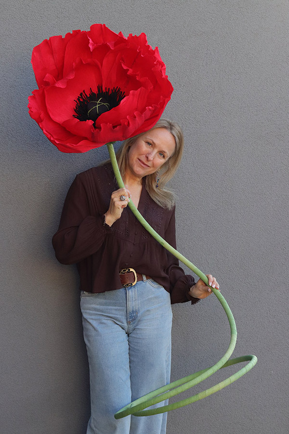 Mak Paper Flowers, ręcznie robiony kwiat papierowy