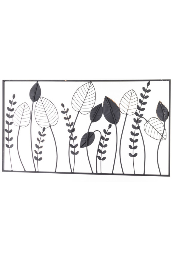 Liście Glamour metalowy obraz dekoracja ścienna