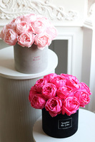 Soap Opera Dark Pink, flowerbox na walentynki z mydlanymi peoniami