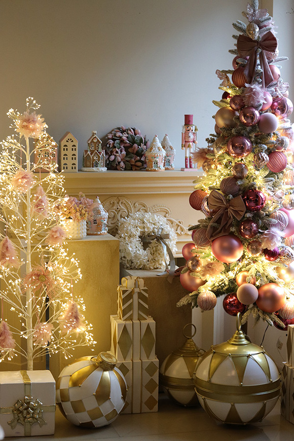 Mroźne Hortensje, zimowy wianek z błyszczących kwiatów