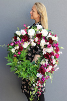 asymetryczny wianek na drzwi, Marassi, śr.67cm