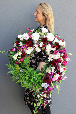 asymetryczny wianek na drzwi, Marassi, śr.67cm