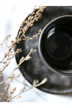 Bonita Black, komplet kawowy dla 6 osób, 12 elementów